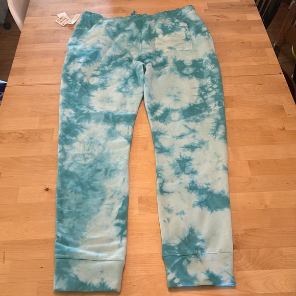 NWT BP Tie Dye Fleece Joggers, teal, size medium - Picture 2 of 5